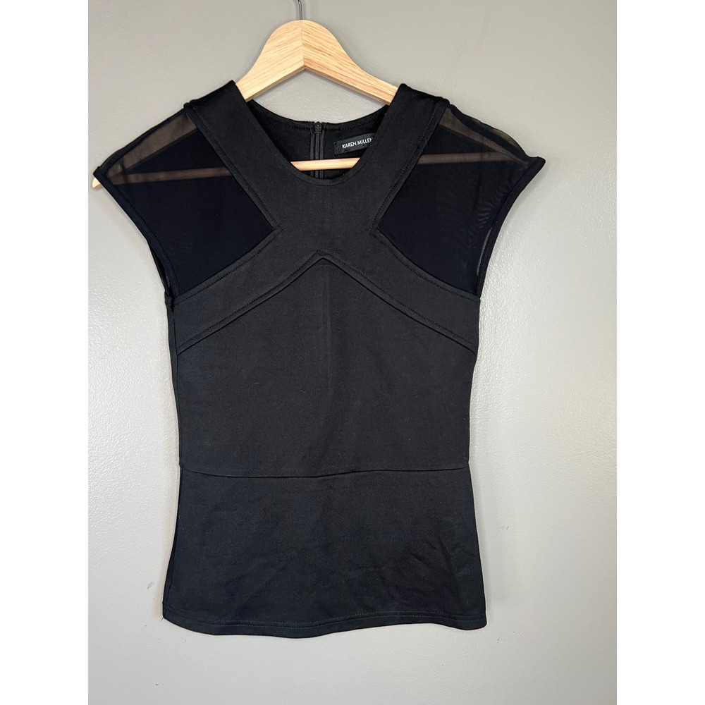 Karen Millen structured black top Minimalist simple modern neutral capsule